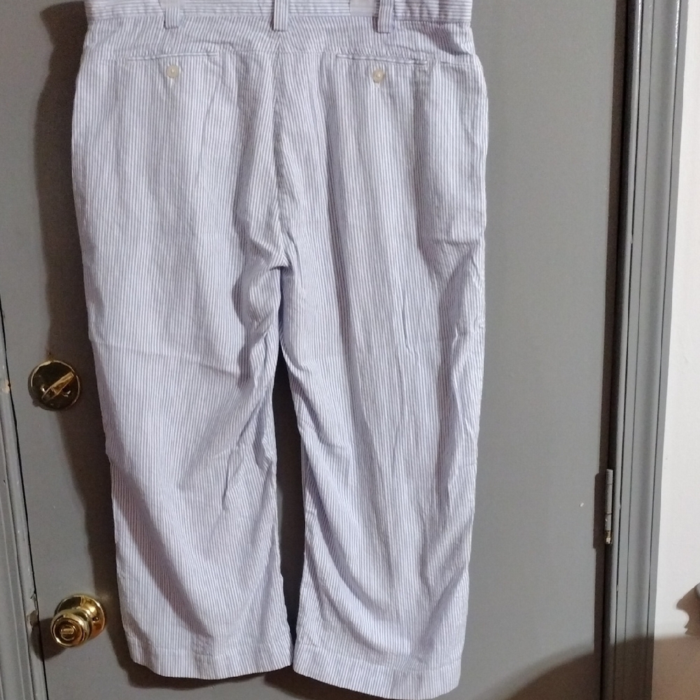 Lady Hagen Classic And Stylish Blue and White Striped Pants - Picture 5 of 5
